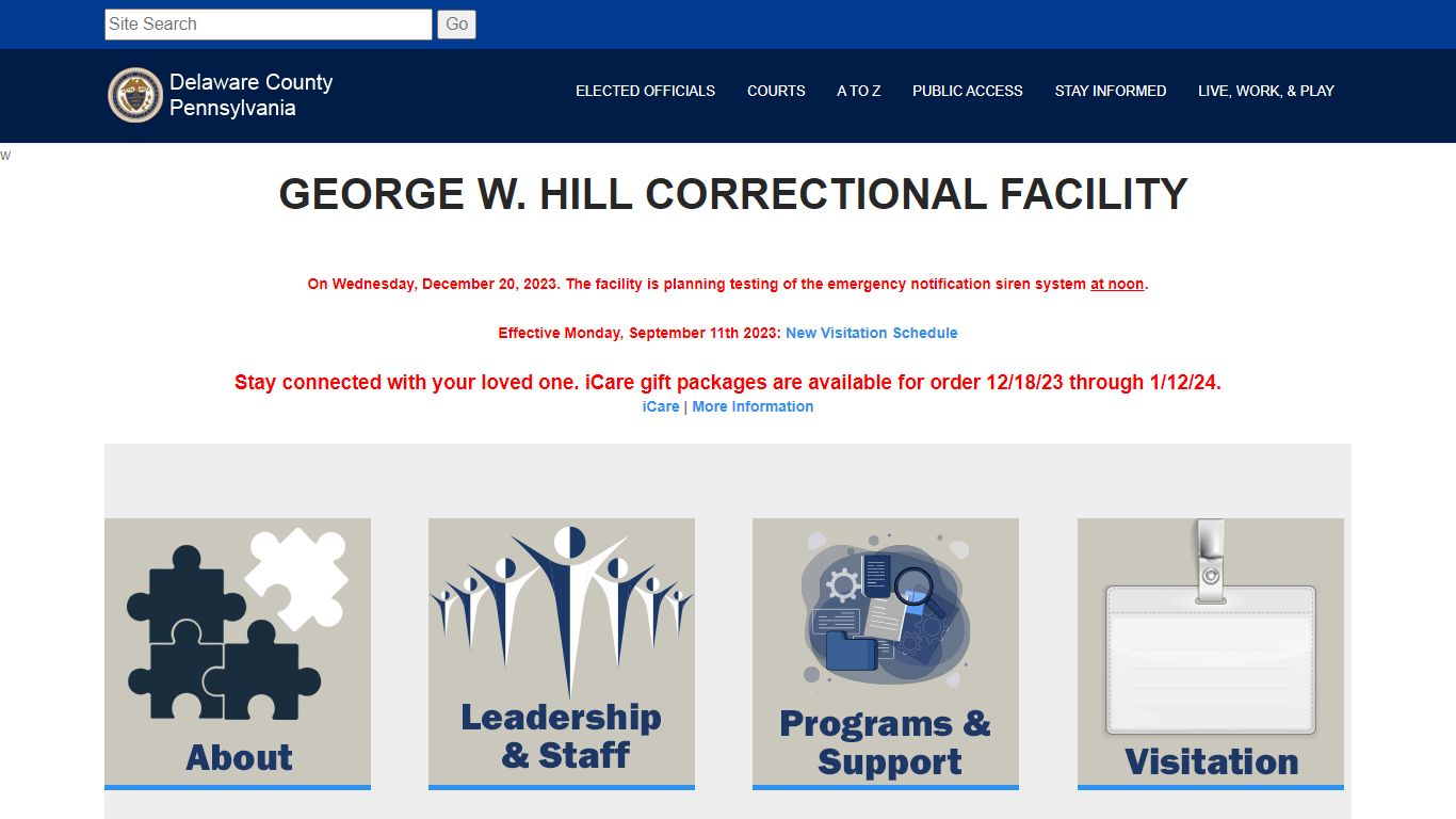 George W. Hill Correctional Facility - Delaware County, PA